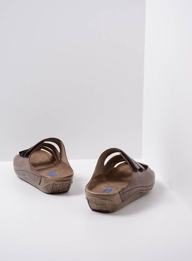 Wolky Slippers Nomad cognac geolied leer
