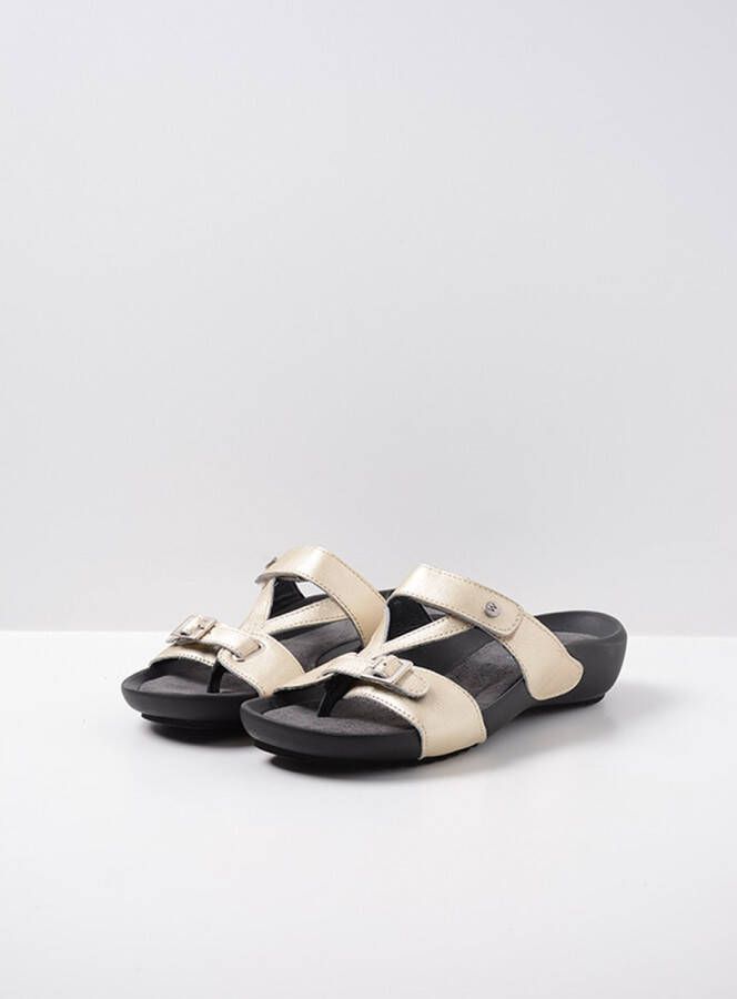 Wolky Slippers O'Connor goud leer