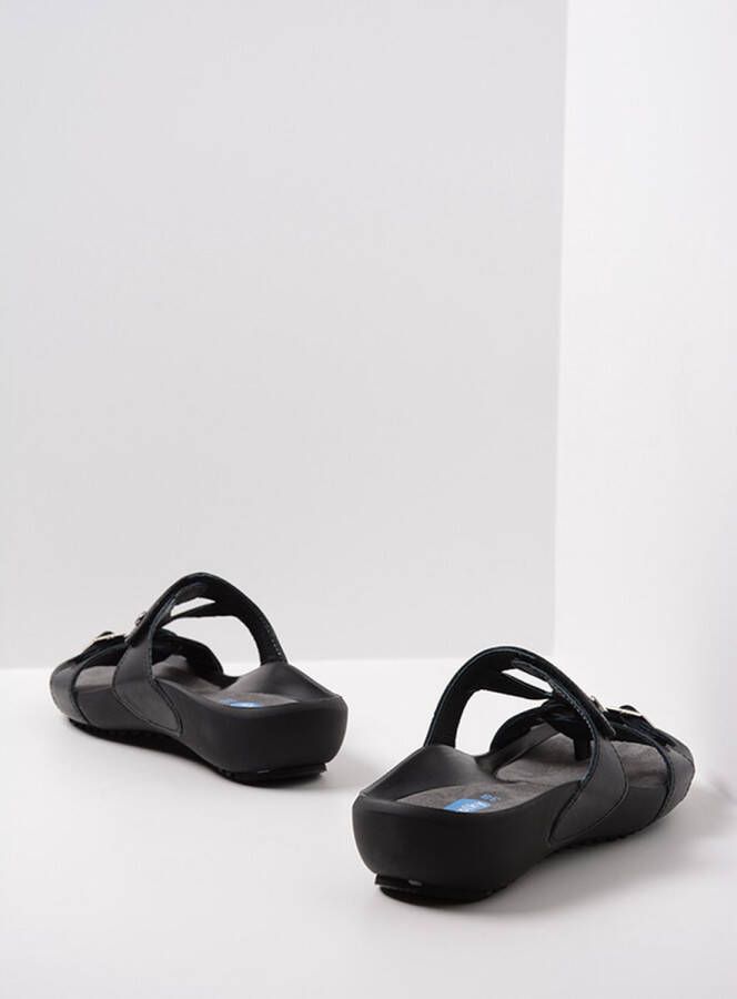 Wolky Slippers O'Connor zwart leer