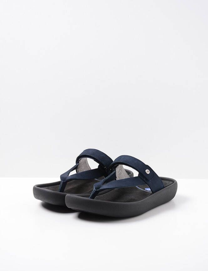 Wolky Slippers Peace blauw nubuck