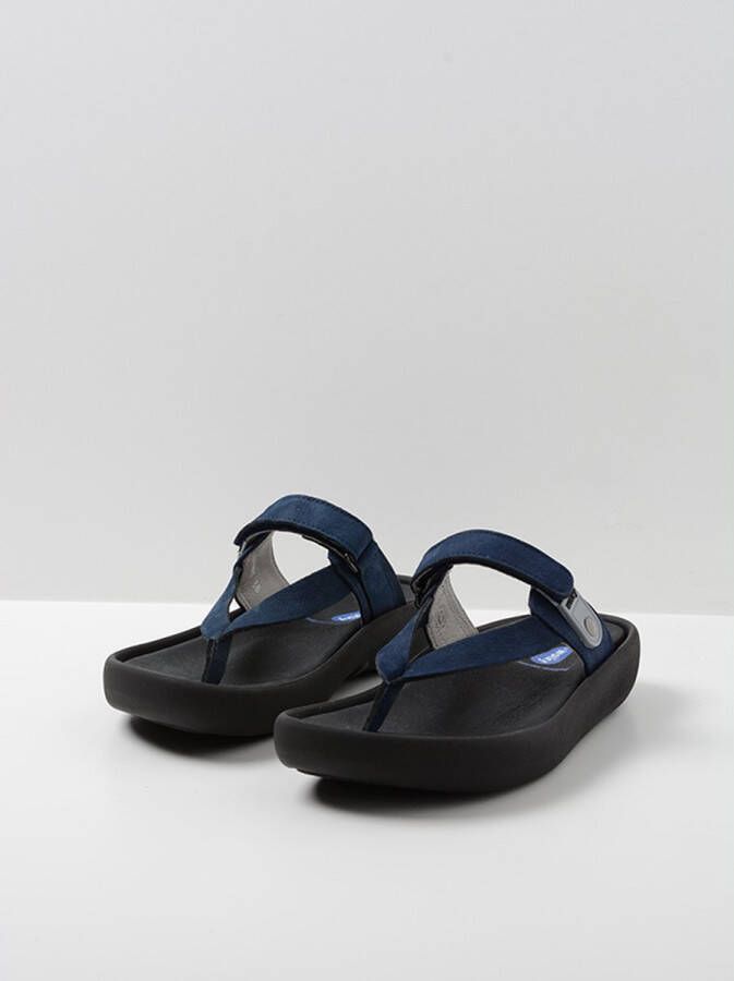 Wolky Slippers Peace blauw nubuck