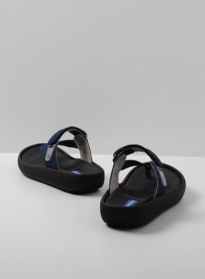 Wolky Slippers Peace blauw nubuck - Foto 6