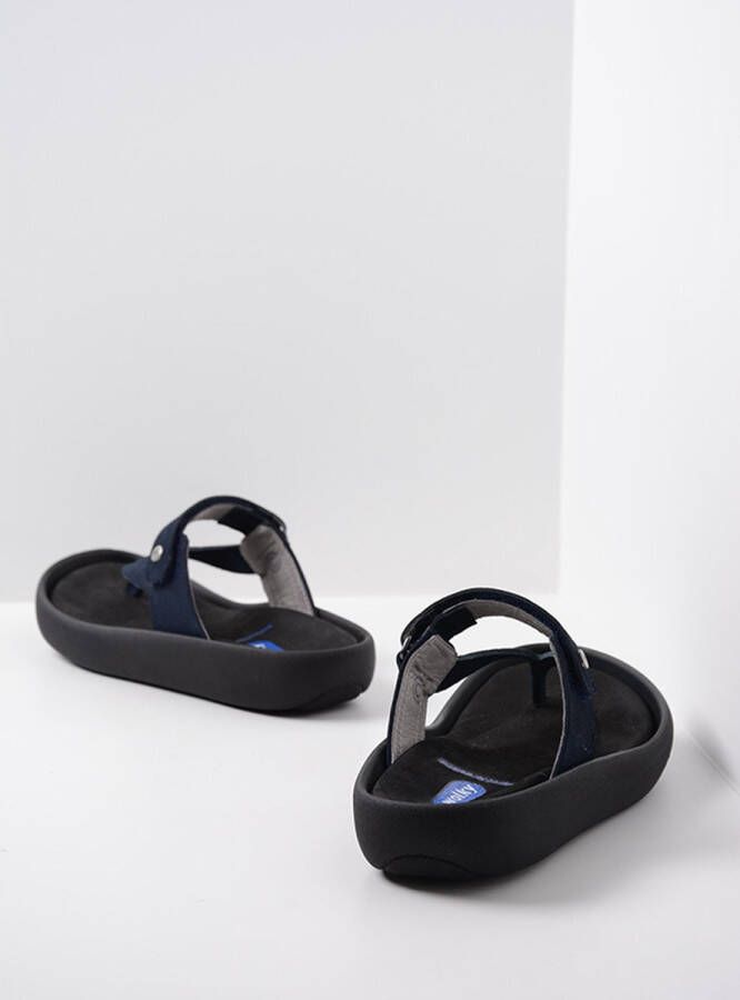 Wolky Slippers Peace blauw nubuck - Foto 7
