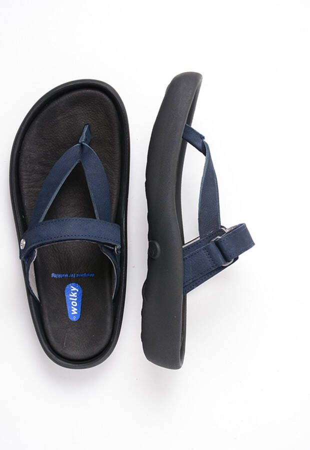Wolky Slippers Peace blauw nubuck - Foto 8