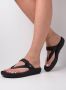 Wolky Zomerse Zwarte Leren Flip-Flops voor Vrouwen Black Dames - Thumbnail 7