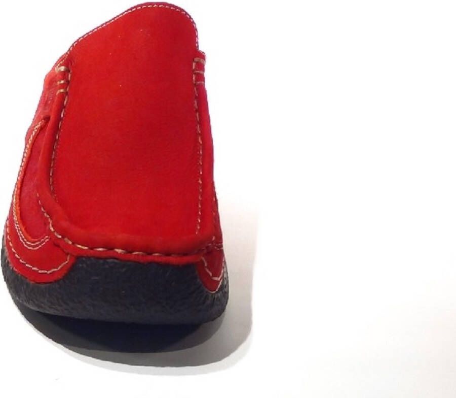 Wolky Slippers Roll Slide donkerrood nubuck