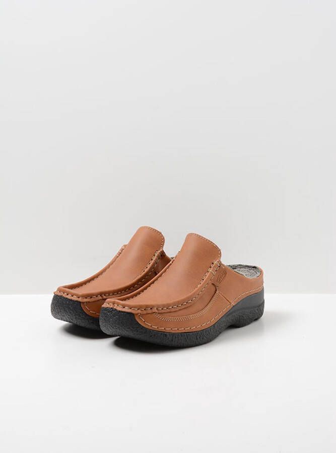 Wolky Slippers Roll Slide Vegan cognac