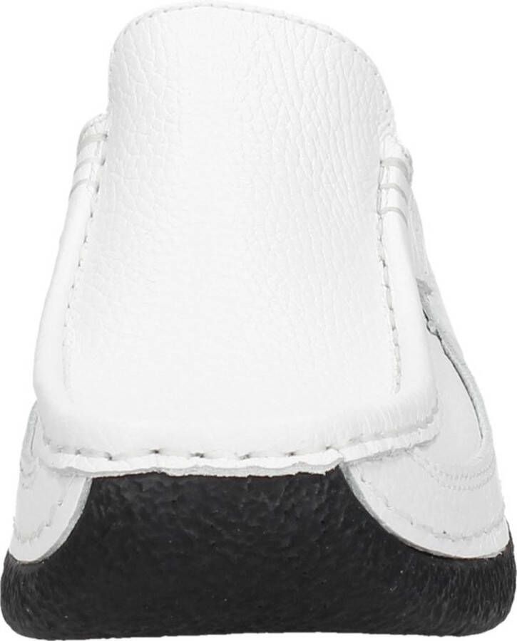 Wolky Slippers Roll Slide wit geprint leer