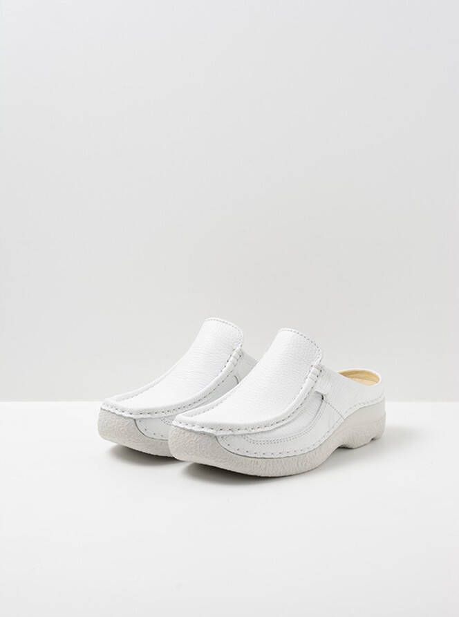 Wolky Comfortschoenen Roll Slide wit leer - Foto 5