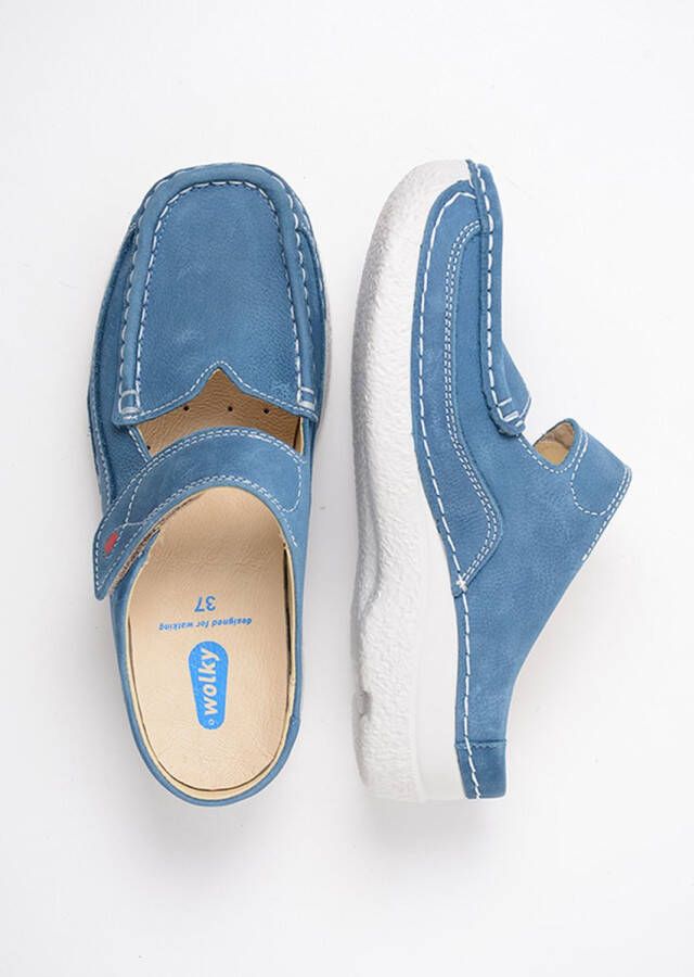 Wolky Slippers Roll Slipper dodger blauw nubuck