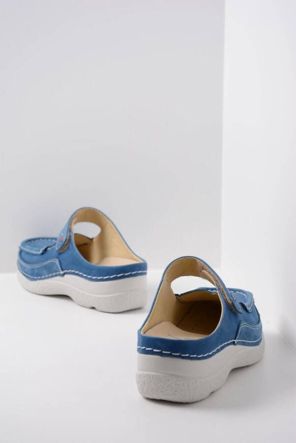 Wolky Slippers Roll Slipper dodger blauw nubuck