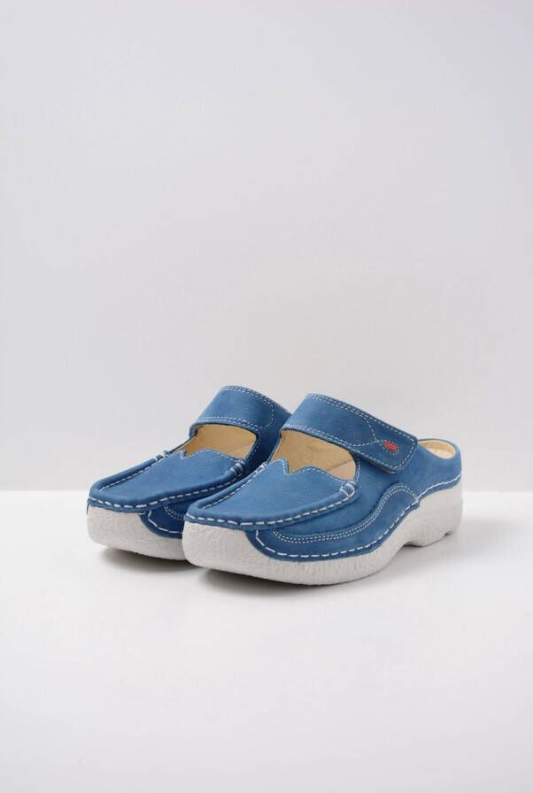 Wolky Slippers Roll Slipper dodger blauw nubuck