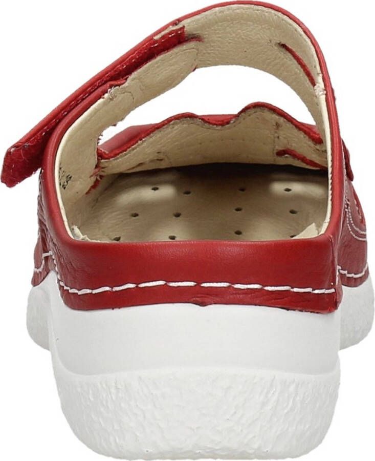 Wolky Slippers Roll Talaria rood zomer leer