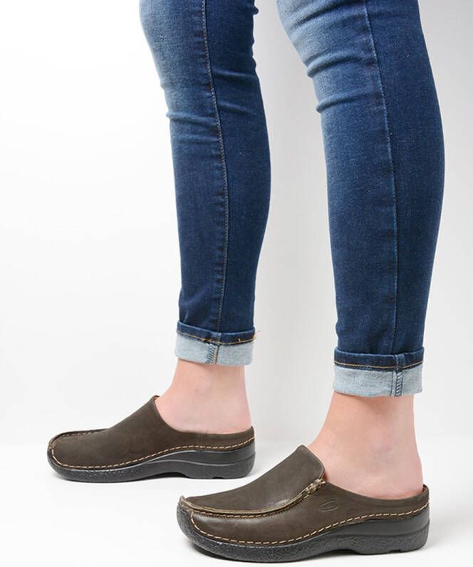 Wolky Slippers Seamy Slide cactus nubuck