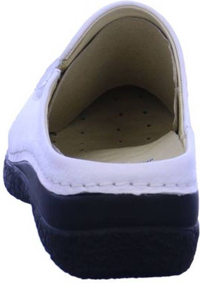Wolky Slippers Seamy Slide wit geprint leer