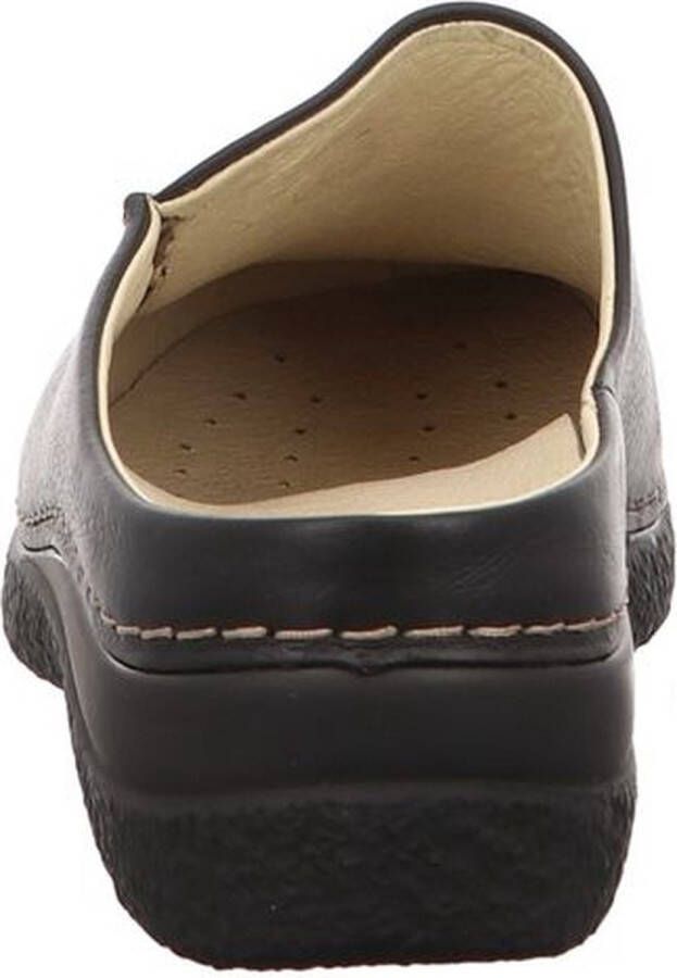 Wolky Slippers Seamy Slide zwart geprint leer