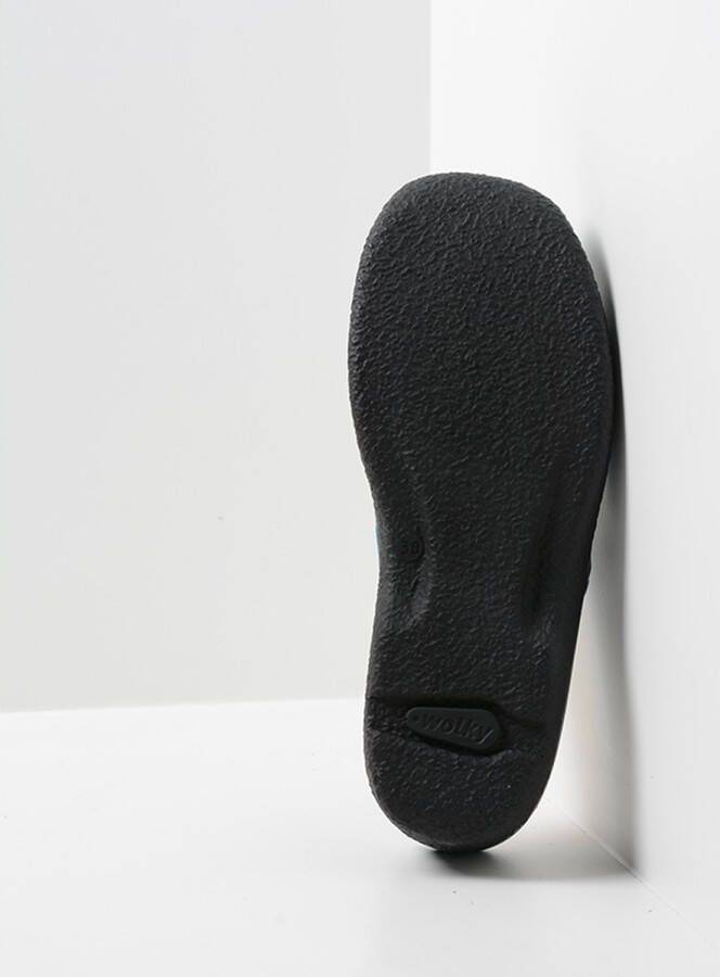 Wolky Slippers Seamy Slide zwart geprint leer