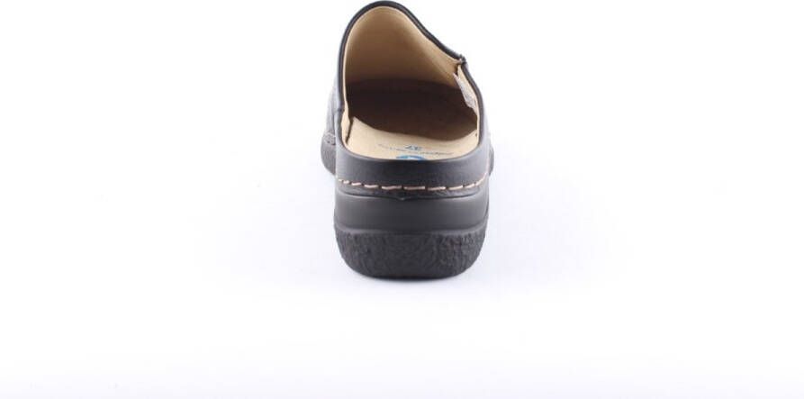 Wolky Slippers Seamy Slide zwart geprint leer