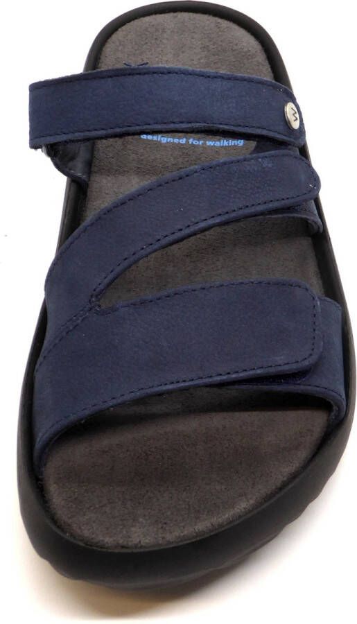 Wolky Slippers Sense blauw nubuck