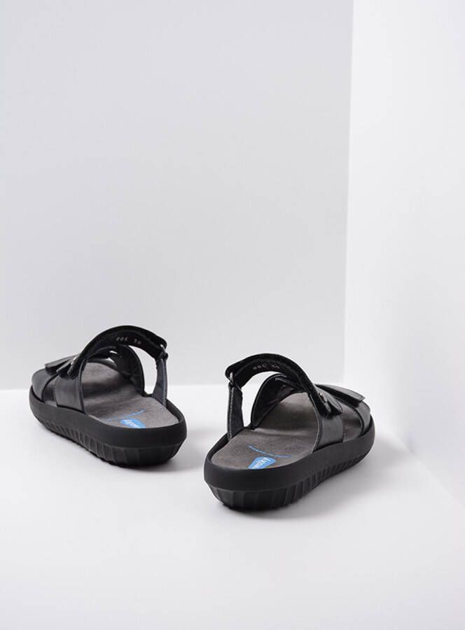 Wolky Slippers Sense zwart leer