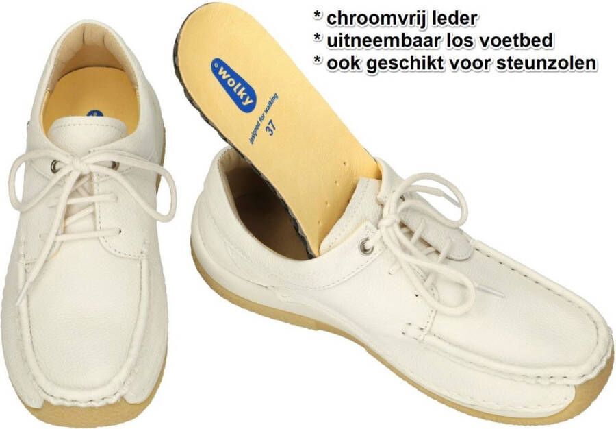 Wolky Dames Veterschoenen Celebration Nappa Wit
