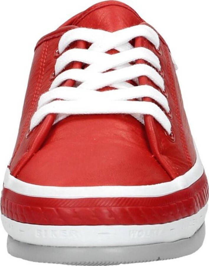 Wolky Lage Sneakers 01230 Linda 30500 rood leer Schoenen