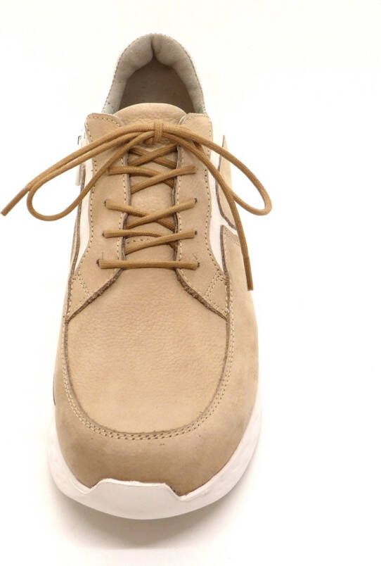 Wolky Veterschoenen Bounce beige-wit nubuck