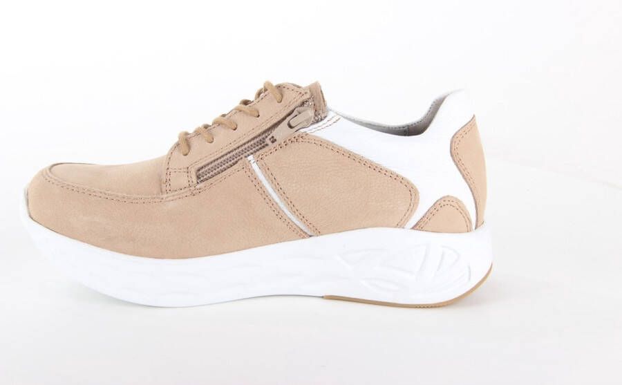 Wolky Veterschoenen Bounce beige-wit nubuck