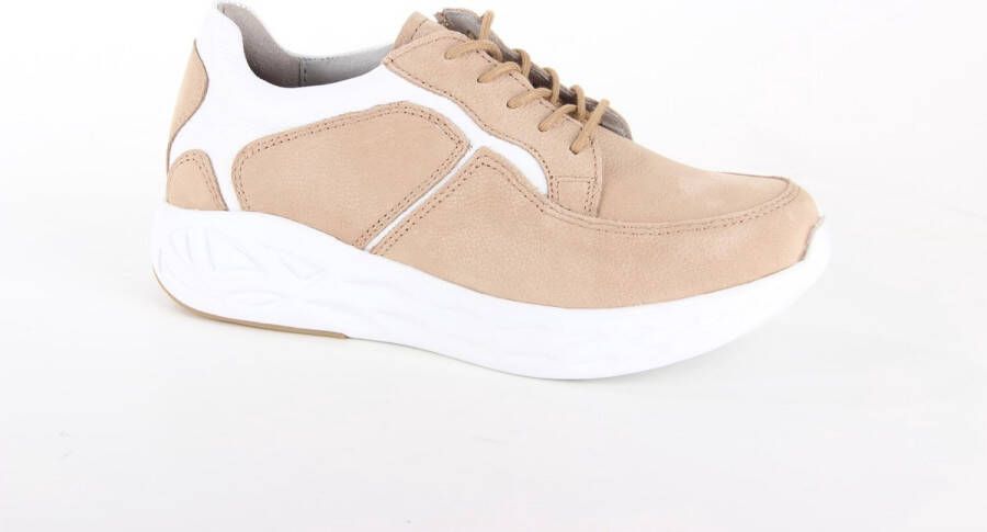 Wolky Veterschoenen Bounce beige-wit nubuck