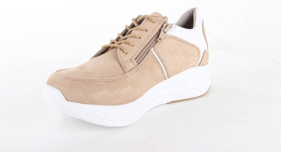 Wolky Veterschoenen Bounce beige-wit nubuck