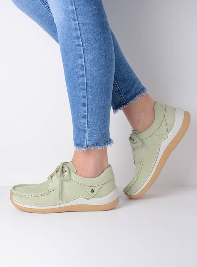 Wolky Veterschoenen Celebration mintgroen nubuck