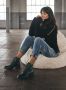 Wolky Dames Veterschoenen 0262520-000 Center Velvet Zwart - Thumbnail 7