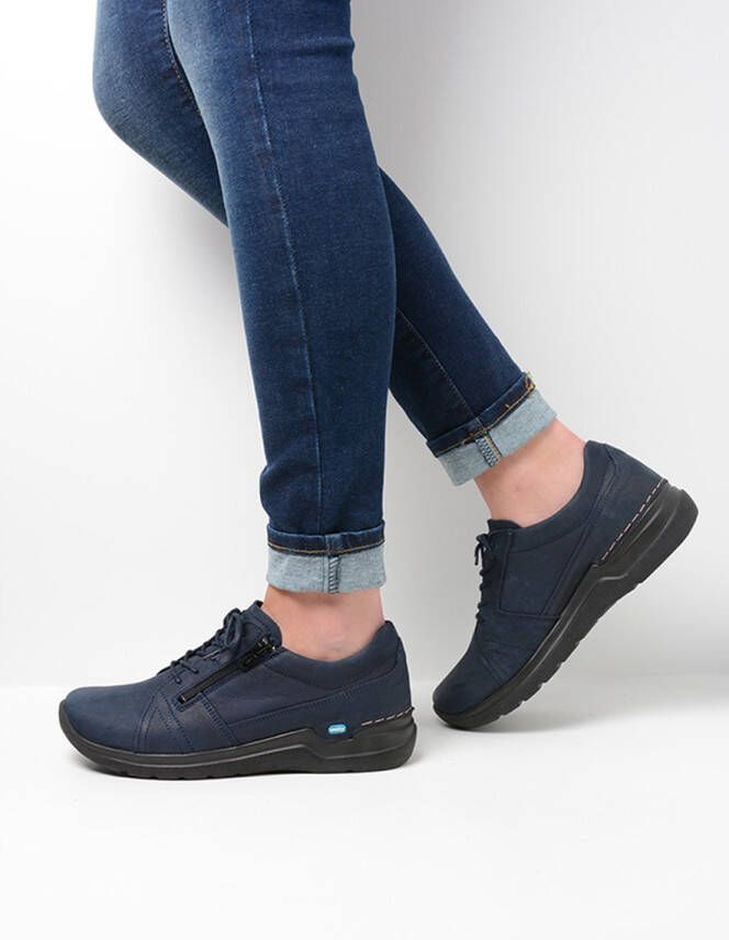 Wolky Veterschoenen Feltwell blauw nubuck