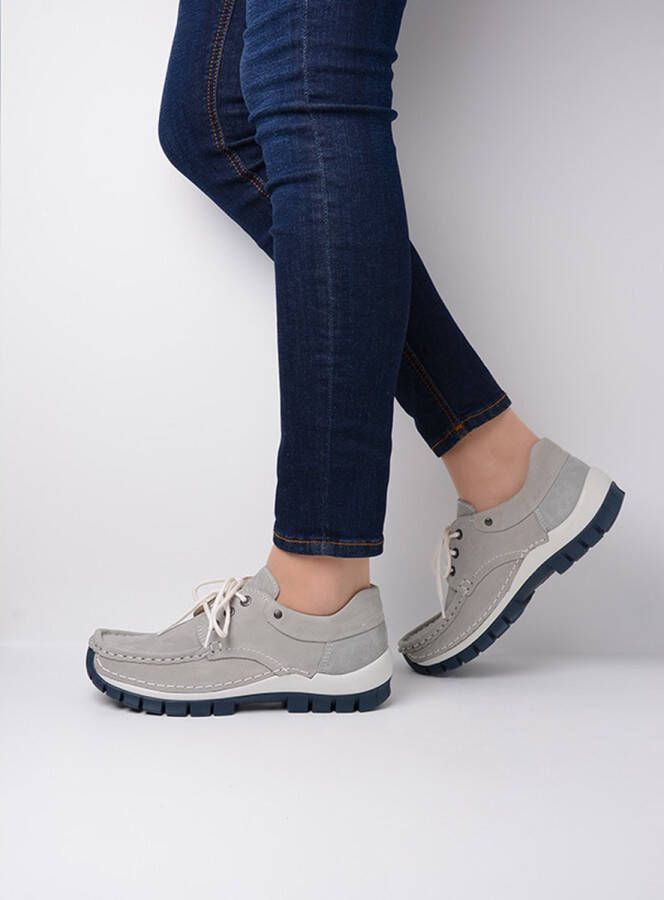 Wolky Veterschoenen Fly Summer lichtgrijs nubuck