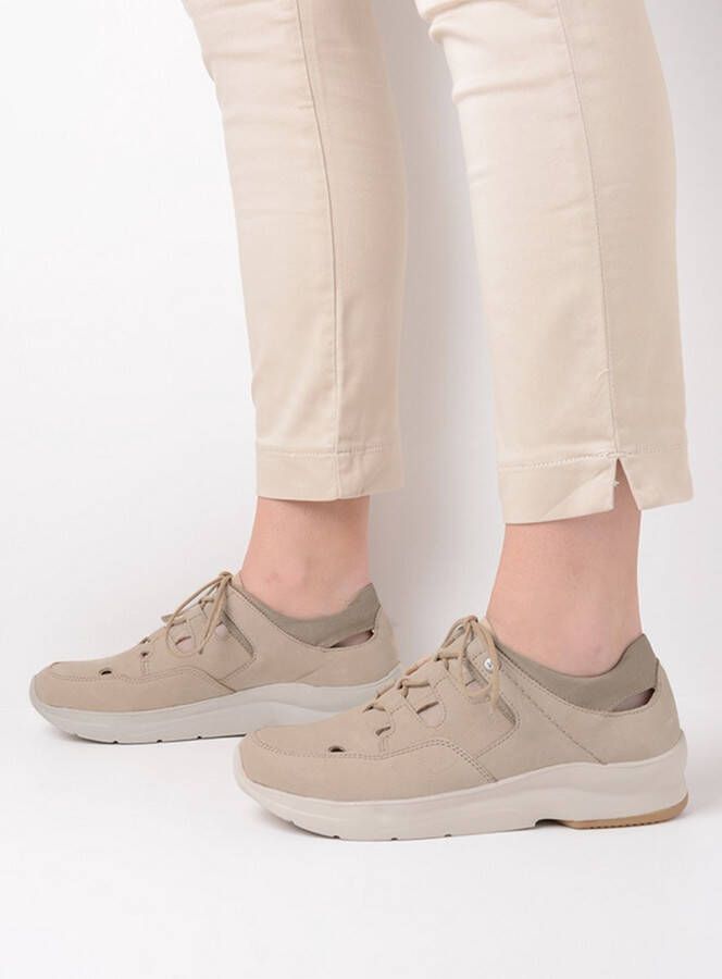 Wolky Veterschoenen Galena beige nubuck