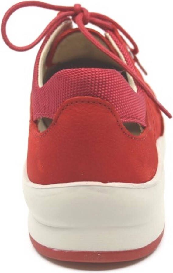 Wolky Rode leren sneakers met comfortabel voetbed en enkelondersteuning Rood Dames - Foto 6