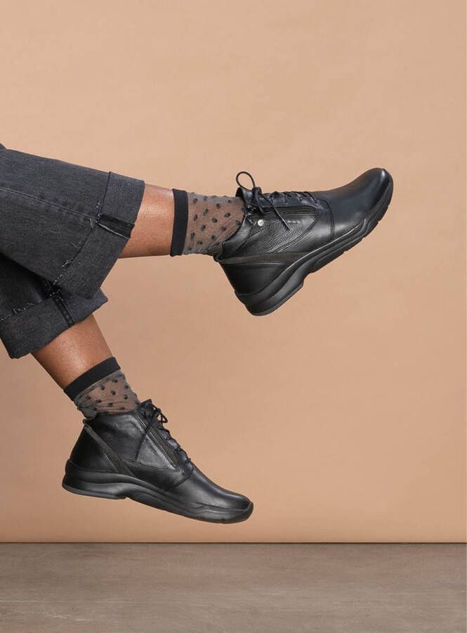 Wolky Veterschoenen Glacier zwart leer