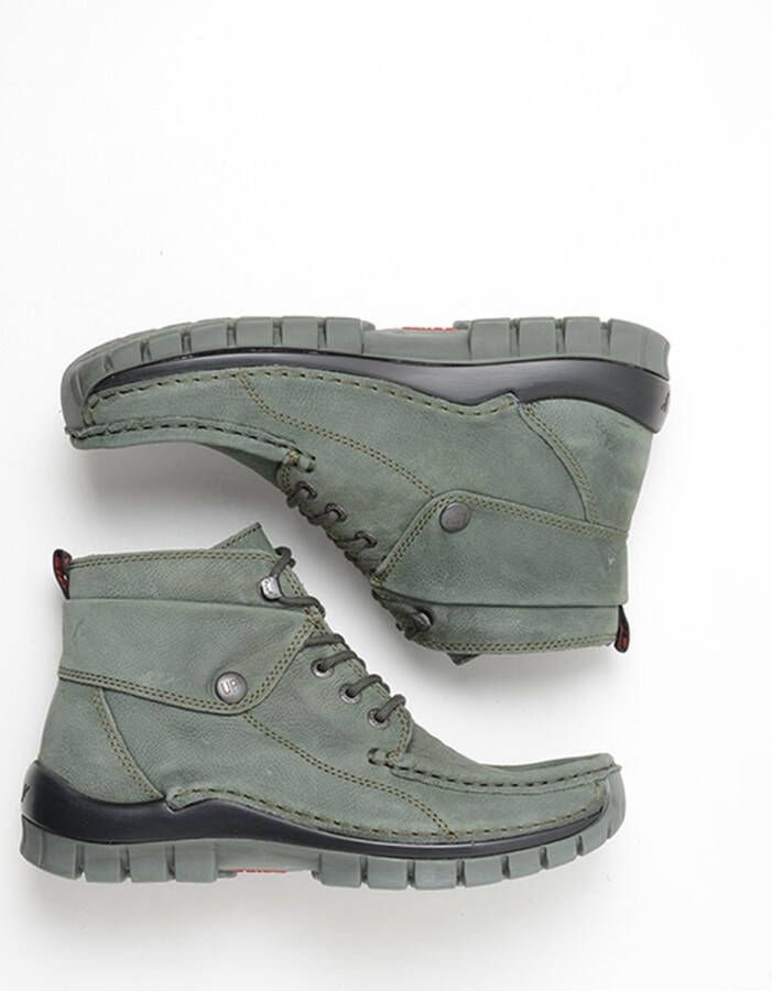 Wolky Veterschoenen Jump saliegroen nubuck