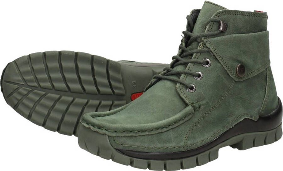 Wolky Veterschoenen Jump saliegroen nubuck