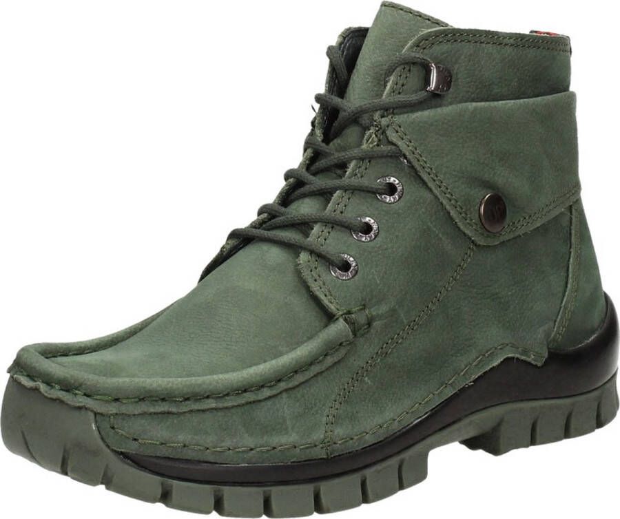 Wolky Veterschoenen Jump saliegroen nubuck