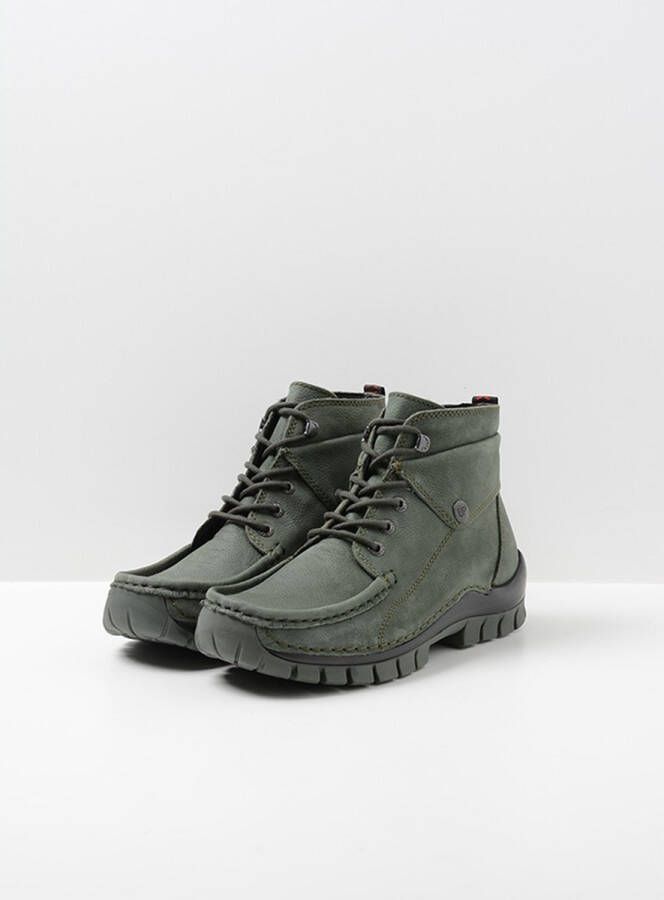 Wolky Veterschoenen Jump saliegroen nubuck