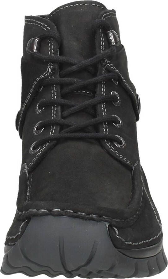 Wolky Veterschoenen Jump zwart nubuck