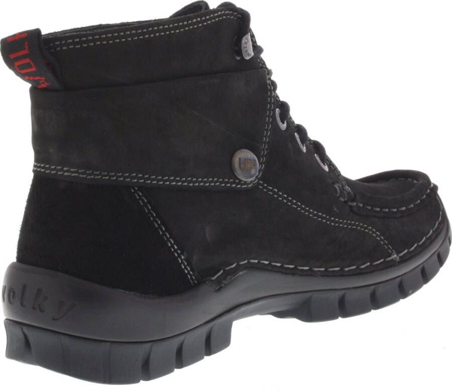 Wolky Veterschoenen Jump zwart nubuck