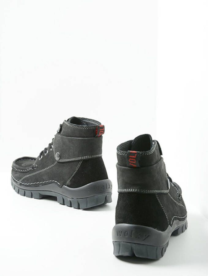 Wolky Veterschoenen Jump zwart nubuck