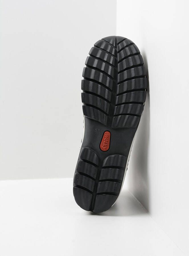 Wolky Veterschoenen Jump zwart wit leer