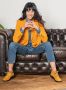 Wolky Hoge veterschoenen Kansas Lady XW donker oker nubuck - Thumbnail 2
