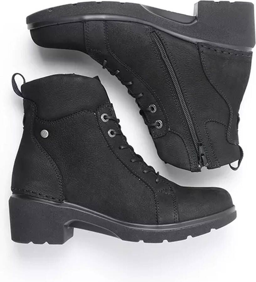 Wolky Veterschoenen Midi zwart nubuck