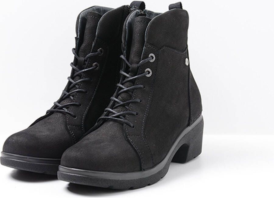 Wolky Veterschoenen Midi zwart nubuck