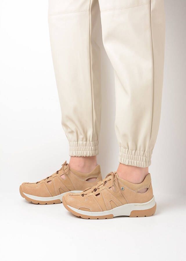 Wolky Veterschoenen Nortec beige nubuck