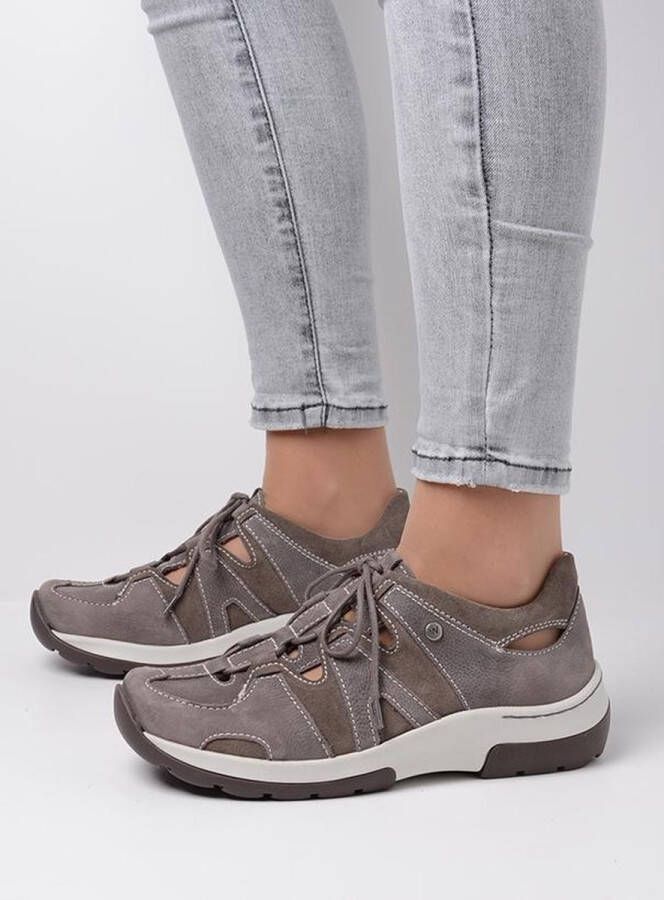 Wolky Veterschoenen Nortec donkergrijs nubuck